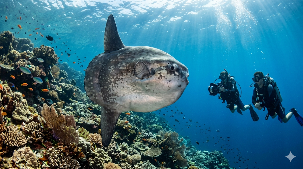 Mola mola at Crystal Bay, Nusa Penida