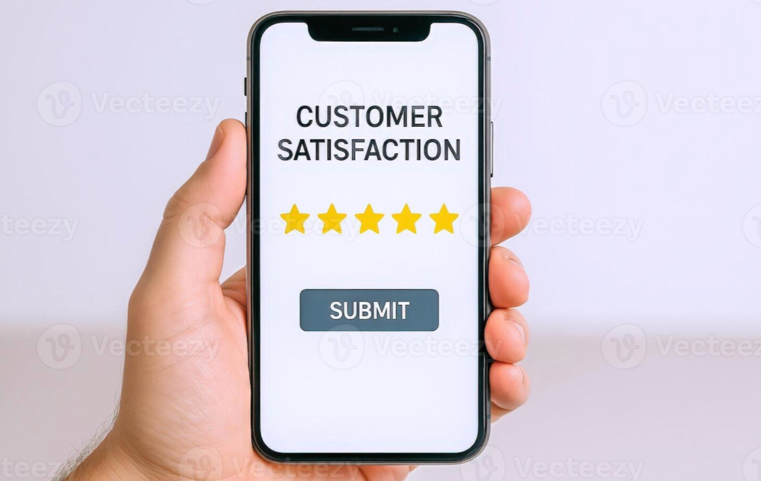 Person scrolling through dive center reviews on a smartphone